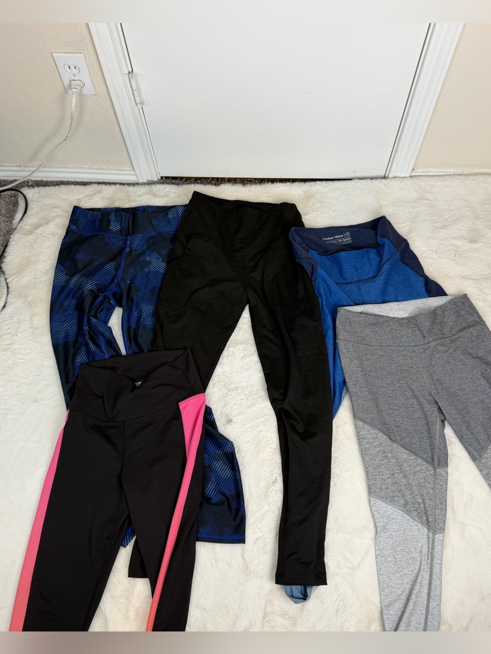 Girls' Black Leggings with Pink Side Stripe - Athletic Fit